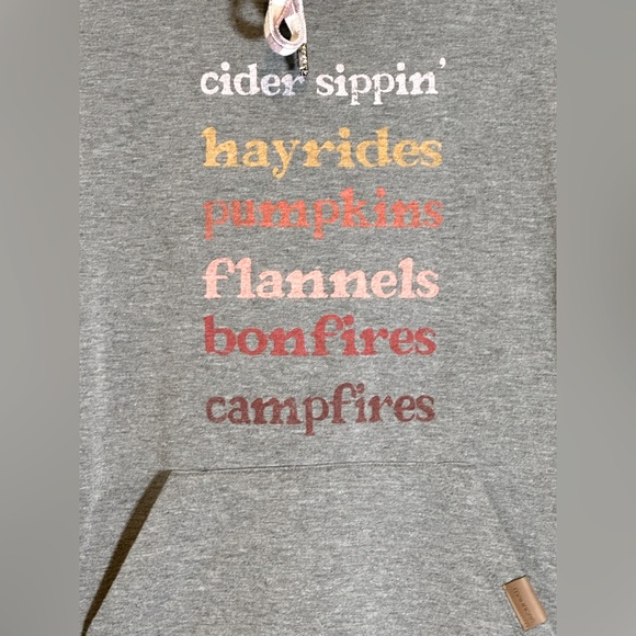 Maurices Fleece Hoodie with Plaid Hood Graphic Long Sleeve Sweatshirt Size M - Picture 6 of 16